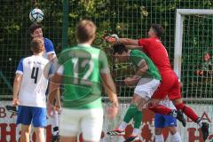 Bezirksliga - Saison 2024/25 - FC Gerolfing - TSV Rohrbach - Niklas Nissl (Nr.10 - FC Gerolfing) - Marco Ziegelmeier Torwart Rohrbach - Foto: Meyer Jürgen