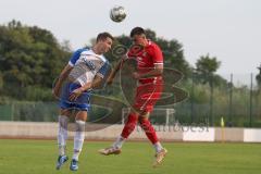 Bezirksliga - Saison 2024/25 - FC Fatih Ingolstadt - TSV Rohrbach -  Marko Miskovic (Nr.21 - FC Fatih) - Gabriel Niedermeir weiss Rohrbach - Foto: Meyer Jürgen