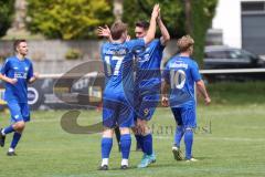 Kreisklasse - Saison 2025/26- TSV Großmehring - ST Scheyern - Der 1:1 Ausgleichstreffer durch Benedikt Huber blau Großmehring - jubel -  - XXXXX - Foto: Meyer Jürgen
