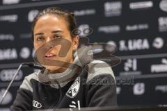 3. Liga; FC Ingolstadt 04 - VfB Lübeck; 6:1; Pressekonferenz Interview Cheftrainerin Sabrina Wittman (FCI)