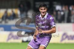 Toto-Pokal; SV Wacker Burghausen - FC Ingolstadt 04; Emre Gül (5, FCI) Tor Jubel Treffer 0:4 mit Yannick Deichmann (20, FCI)