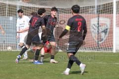 Bayernliga Nord - Saison 2025/26 - FC Ingolstadt 04 II - SpVgg Bayern Hof - Timo Hengmith  (Nr.6 - FC Ingolstadt II) schiesst den 1:0 Führungstreffer - - jubel  - Foto: Meyer Jürgen