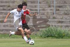 A-Junioren - DFB Pokal  - Saison 2024/25 - A-Junioren - FC Ingolstadt 04 - Hannover 96 - Rexhepi Nuredin weiss FCI - Karaqi Luis rot Hannover - Foto: Meyer Jürgen