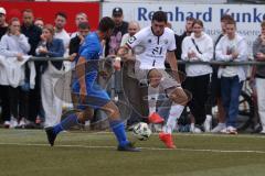 Toto - Pokal - Saison 2024/25 - DJK Hein - FC Ingolstadt 04 -  - Andre Hufnagel (Nr.2 - DJK Hain) - Ognjen Drakulic (Nr.30 - FCI) - Foto: Meyer Jürgen