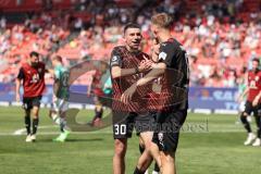 3. Liga; FC Ingolstadt 04 - VfB Lübeck; Tor Jubel Treffer Benjamin Kanuric (8, FCI) Ognjen Drakulic (30, FCI)