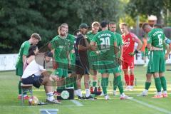 Testspiel - Saison 2025/26 - SV Manching - TSV Gaimersheim - Trinkpause -  - Cheftrainer Cüneyt Köz (SV Manching) - Foto: Meyer Jürgen