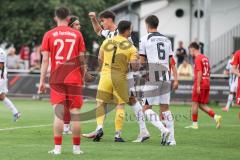 3. Liga; Toto-Pokal - VfB Forstinning - FC Ingolstadt 04; Tor Jubel Treffer 0:1 Elias Decker (4, FCI) Heidfeld, Michael (1) Georgios Antzoulas (6, FCI)