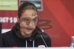 3. Liga; Energie Cottbus - FC Ingolstadt 04; Spiel ist aus, Ingolstadt gewinnt 1:4, Pressekonferenz Interview Cheftrainerin Sabrina Wittmann (FCI)