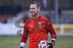 Toto-Pokal; 
Türkgücü München - FC Ingolstadt 04; vor dem Spiel Torwart Marius Funk (1, FCI)