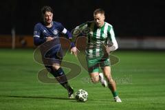 Landesliga - Saison 2025/26 - SV Manching - SC Oberweikertshofen - Fabian  Neumayer (Nr.9 - SV Manching) - Volk Andreas blau Oberweikertshofen - Foto: Meyer Jürgen