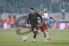 3. Liga; SSV Jahn Regensburg - FC Ingolstadt 04; Zweikampf Kampf um den Ball Jonas Scholz (15, FCI) Posselt John Xaver (20 SSV)