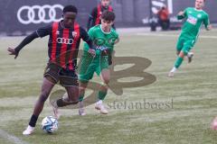 Bayernliga Nord - Saison 2024/25 - FC Ingolstadt 04 II - VFB Eichstätt - Jason Osei Tutu (Nr.11 - FCI U21) - Nik Leipold Eichstätt grün - Foto: Meyer Jürgen