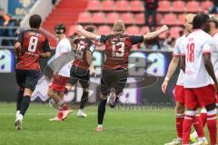 3. Liga; FC Ingolstadt 04 - Rot-Weiss Essen; Tor Jubel Treffer Jonas Scholz (15, FCI) Lars Lokotsch (13, FCI) Fredrik Carlsen (8, FCI)