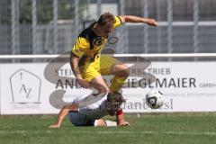 Bezirksliga - Saison 2024/25- TSV Gaimersheim - SE Freising - Dennis Hüttinger (Nr.7 - TSV Gaimersheim) - Marcel Hack gelb Freising - Foto: Meyer Jürgen