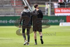 Toto-Pokal Finale; Würzburger Kickers - FC Ingolstadt 04; vor dem Spiel Cheftrainerin Sabrina Wittmann (FCI) mit Co-Trainer Fabian Reichler (FCI)