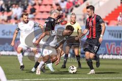 3. Liga; FC Ingolstadt 04 - Rot-Weiss Essen; Max Besuschkow (17, FCI) Dennis Borkowski (7, FCI) Rios Alonso José-Enrique (23 RWE)