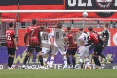 3. Liga; FC Ingolstadt 04 - VfL Osnabrück; 1:3 Tor für Osnabrück Engelhardt Erik (9 VfL) Torwart Marius Funk (1, FCI) keine Chance