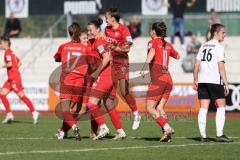 2023_10_22 - 2. Bundesliga - Saison 2023/24 - FC Ingolstadt 04 Frauen - FSV Gütersloh - Der 1:2 Anschlusstreffer durch Pija Reininger (Nr.21 - FCI Frauen) - jubel  - Foto: Meyer Jürgen