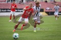 Bayernliga Nord - Saison 2026/27 - FC Ingolstadt 04 II - ASV Cham - Manuel Distl (Nr.9 - FCI II) - Felix Voigt rot Cham - Foto: Meyer Jürgen
