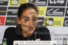 3. Liga; SV Sandhausen - FC Ingolstadt 04; Pressekonferenz Interview Cheftrainerin Sabrina Wittmann (FCI)