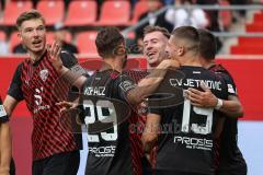 3. Liga; FC Ingolstadt 04 - SSV Ulm 1846; Tor Jubel Treffer Jannik Mause (7, FCI) David Kopacz (29, FCI) Benjamin Kanuric (8, FCI) Mladen Cvjetinovic (19, FCI) Pascal Testroet (37, FCI)