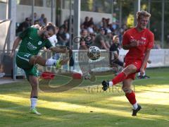 Landesliga - Saison 2026/27 - SV Manching - FC Memmingen II - Daniel Schweiger (Nr.11 - SV Manching) - Jarsch Linus rot Memmingen - Foto: Meyer Jürgen