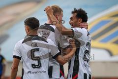 3. Liga - Saison 2026/27 - 1. FC Saarbrücken - FC Ingolstadt 04  - XXXXX - XXXXX - Foto: Meyer Der 0:1 Führungstreffer durch Lars Lokotsch (Nr.13 - FCI) - jubel