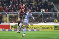 3. Liga; TSV 1860 München - FC Ingolstadt 04; Zweikampf Kampf um den Ball Sebastian Grönning (11, FCI) Reinthaler Max (16 TSV)