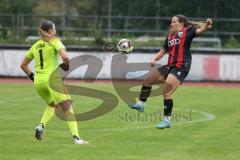 2. Bundesliga Frauen - Saison 2024/25 - FC Ingolstadt 04 Frauen - 1. FC Nürnberg - Reininger Pia rot FCI -  - Etzold Hannah Torwart Nürnberg - Foto: Meyer Jürgen