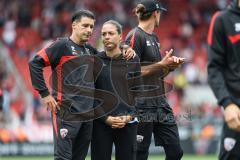 3. Liga; FC Ingolstadt 04 - SSV Jahn Regensburg; Cheftrainerin Sabrina Wittmann (FCI) enttäuscht Remis 1:1 Co-Trainer Ilia Gurev (FCI)