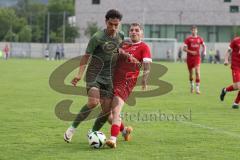 Toto - Pokal - Saison 2024/25 - TSV Lohr - FC Ingolstadt 04 - Deniz Zeitler (Nr.38 - FCI) - Florian Erlenbach (Nr.19 - TSV Lohr) - Foto: Meyer Jürgen