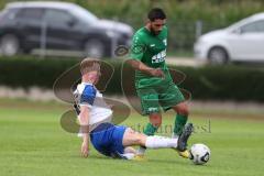 Bezirksliga - Saison 2023/2024 - TSV Gaimersheim - TSV Rohrbach  - Hakan Düzgün (Nr.25 - Gaimersheim) grün - Thomas Schwarzmeier weiss Rohrbach - Foto: Meyer Jürgen