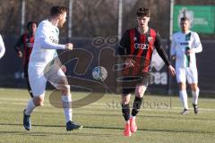 Bayernliga Nord - Saison 2024/25 - FC Ingolstadt 04 II - SC Eltersdorf - Luca Klanac (Nr.9 - FCI U21) - Andre Karmann weiss Eltersdorf - Foto: Meyer Jürgen