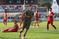 Toto - Pokal - Saison 2024/25 - TSV Lohr - FC Ingolstadt 04 - Özden Mustafa (Nr.-21 - FCI) schießt ein Tor - jubel - - XXXXX - Foto: Meyer Jürgen