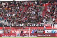 3.Liga - Saison 2023/2024 - FC Ingolstadt 04 -  1. FC Saarbrücken - Fankurve - Banner - Spruchband - fans - Foto: Meyer Jürgen