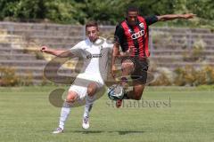 Bayernliga Nord - Saison 2024/25 - FC Ingolstadt 04 II - TSV Karlburg - Max Lambrecht weiss Karlsburg - Micah Ham (Nr.25 - FCI U21) - - XXXXX - Foto: Meyer Jürgen