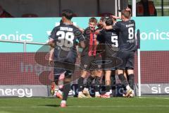 3. Liga - Saison 2024/25 - FC Ingolstadt 04 - SV Wehen Wiesbaden - Der 1:0 Führungstreffer durch Pascal Testroet (Nr.37 - FCI) - jubel - - Foto: Meyer Jürgen