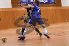 Hallenturnier Gaimersheim - Saison 2025/26 - TSV Gaimersheim - DJK Ingolstadt - Fabio Schwarzl blau DJK  - Quendrin Hoti schwarz Gaimersheim - Foto: Meyer Jürgen