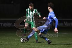 Landesliga - Saison 2025/26 - SV Manching - FV Illertissen II - Johannes  Dexl (Nr.13 - SV Manching) - Sönmez Eray blau Illertissen  - Foto: Meyer Jürgen