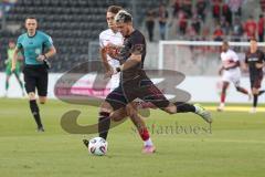 3. Liga - Saison 2025/26 - VFB Stuttgart II - FC Ingolstadt 04  - Linus Rosenlöcher (Nr.19 - FC Ingolstadt 04) - Christopher Olivier (Nr.24 - VFB Stuttgart II) - Foto: Meyer Jürgen