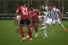 Saison 2026/27 - Freundschaftsspiel - 1. FC Nürnberg - FC Ingolstadt 04 - Benjamin Kanuric (Nr.37 - FCI) - Rayan Ghrieb (Nr.7 - FCN) - Foto: Meyer Jürgen
