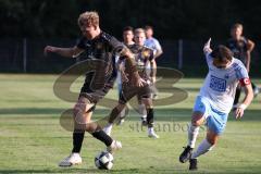 Kreisklasse - Saison 2024/25- SV Oberstimm - ST Scheyern-  - Leon Huber schwarz Scheyern - Florent Iberdemaj weiss Oberstimm - Foto: Meyer Jürgen