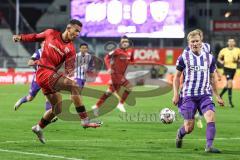 3. Liga; VfL Osnabrück - FC Ingolstadt 04; Marcel Costly (22, FCI) Torchance verpasst wird geblockt Wiemann Niklas (25 VFL)