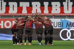 3. Liga; FC Ingolstadt 04 - FSV Zwickau; vor dem Spiel Teambesprechung