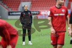 3. Liga; FC Ingolstadt 04 - SSV Ulm; Sieg Jubel Freude nach dem Spiel Cheftrainerin Sabrina Wittmann (FCI) nachdenklich