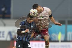 3. Liga - Saison 2025/26 - Waldhof Mannheim  -  FC Ingolstadt 04 - Lukas Fröde (Nr.34 - FC Ingolstadt 04) - Djayson Mendes (Nr.35 - Waldhof Mannheim) - Foto: Meyer Jürgen