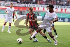 DFB-Pokal; FC Ingolstadt 04 - 1. FC Kaiserslautern; Toure Almamy (6 FCK) Niclas Dühring (18, FCI)