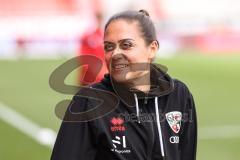 3. Liga; FC Ingolstadt 04 - SC Verl; vor dem Spiel Cheftrainerin Sabrina Wittmann (FCI)