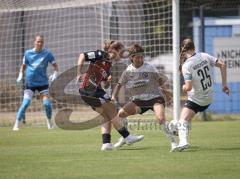 2. Bundesliga Frauen - Saison 2026/27  - FC Ingolstadt 04 Frauen - 1.FCC Turbine Potsdam - Stefanie Reischmann (Nr.24 - FCI Frauen) - Kubu Mariko weiss Potsdam mitte - Kirschstein Merle Luise weiss Potsdam #25 - Foto: Meyer Jürgen