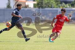 A - Junioren Bundesliga -  Saison 2023/2024 - FC Ingolstadt 04 - FSV Mainz 05 - Mustafa Özden rot FCI - Foto: Meyer Jürgen